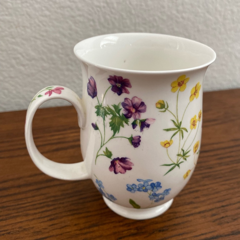 Dunoon England Floral Mug By Claire Winteringham Fine Bone Wedgwood
